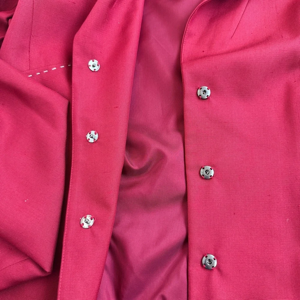 Kasper 100% Silk Red Suit Blazer –‎ Size 10 (BNWT) - Picture 9 of 12